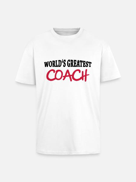 World's greatest Coach - Oversized Heavyweight Unisex T-Shirt - Weiß