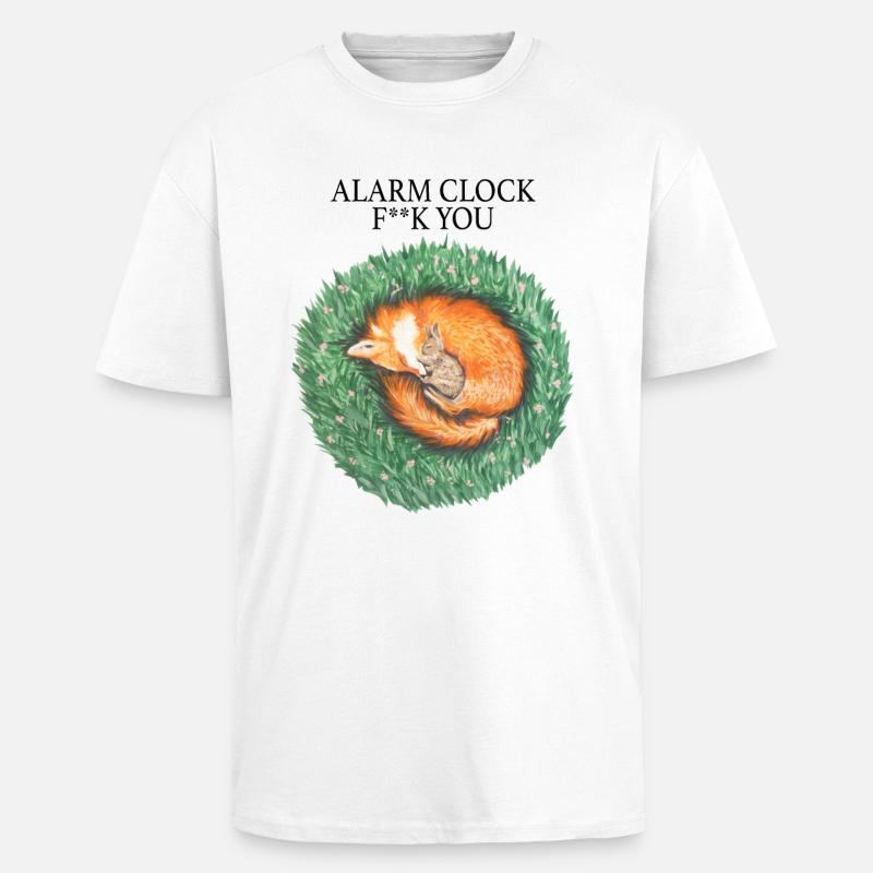 Fuchs und Hase schlafen friedlich - Oversized Heavyweight Unisex T-Shirt - Weiß