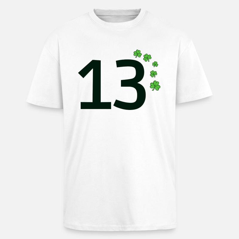 13 - T-shirt unisexe oversize épais - blanc