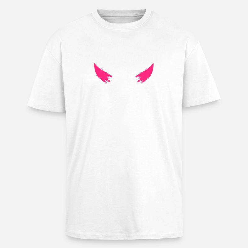 devil horns - Unisex Oversized Heavyweight T-shirt - white