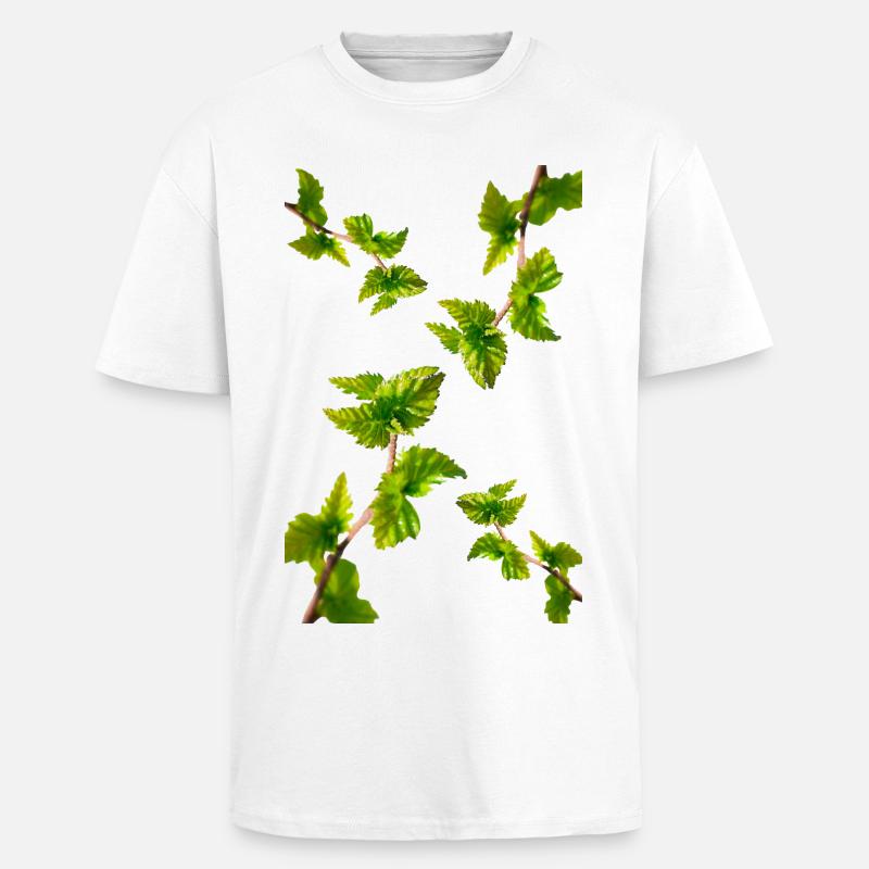 BOULEAU - T-shirt unisexe oversize épais - blanc