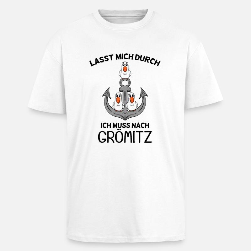 Grömitz Ostsee Spruch Geschenk - Oversized Heavyweight Unisex T-Shirt - Weiß