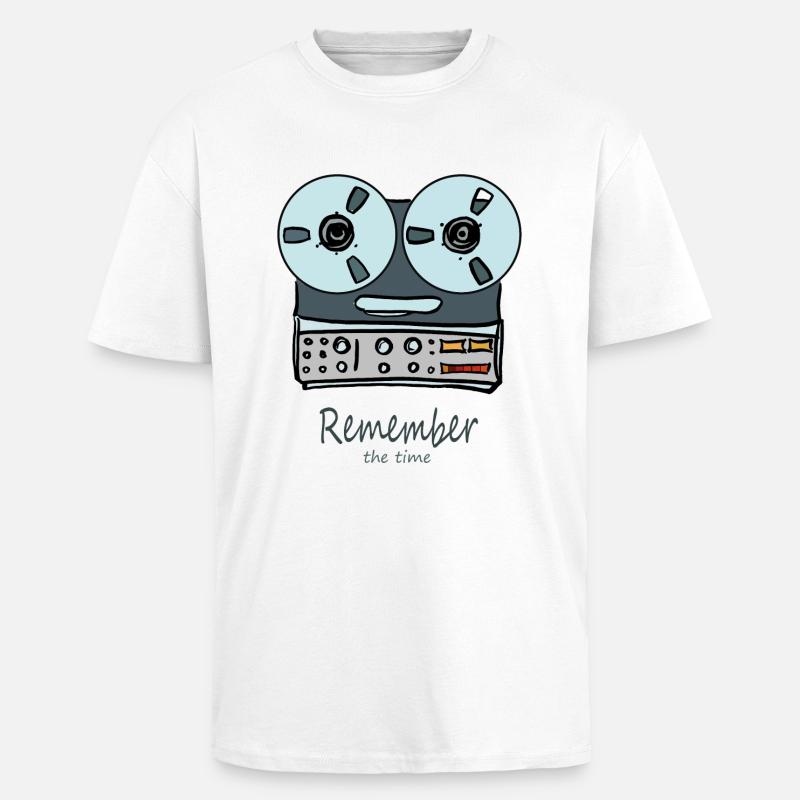 RememberTonband - Oversized Heavyweight Unisex T-Shirt - Weiß