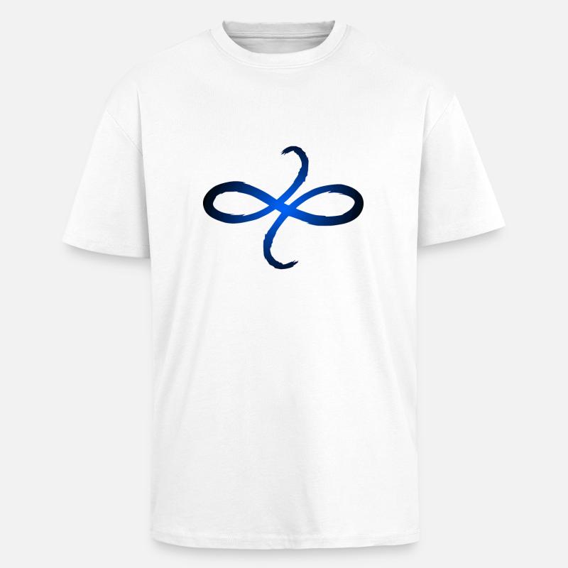 Symboles celtiques amitié bleu - T-shirt unisexe oversize épais - blanc