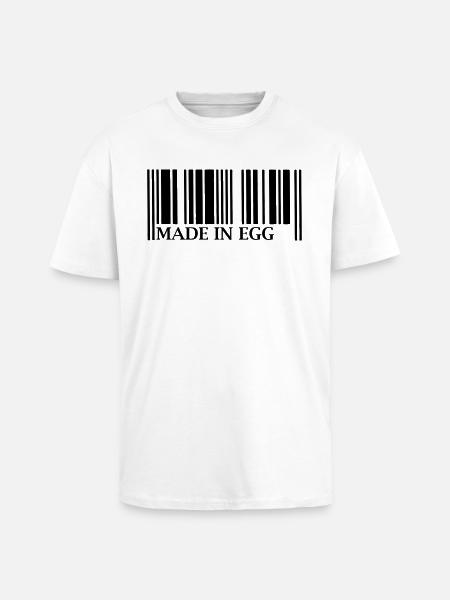 Made in Egg - Oversized Heavyweight Unisex T-Shirt - Weiß