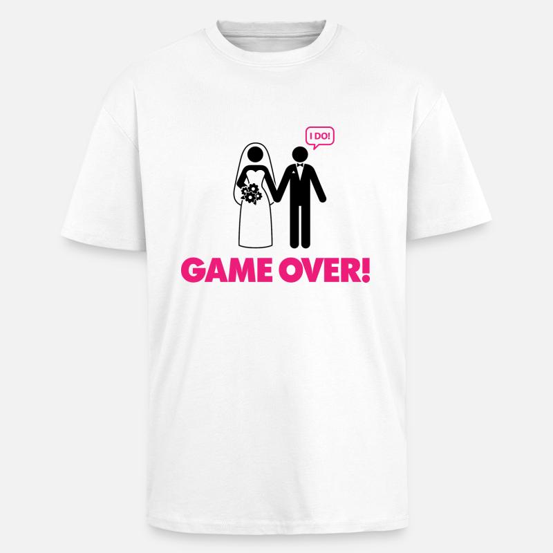 Spiel beendet. Ich bin verheiratet. - Oversized Heavyweight Unisex T-Shirt - Weiß