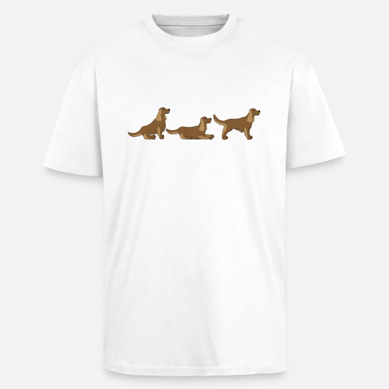 place get Cocker Spaniel - Unisex Oversized Heavyweight T-shirt - white