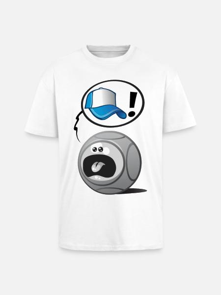 Casquette pétanque v2 - T-shirt unisexe oversize épais - blanc