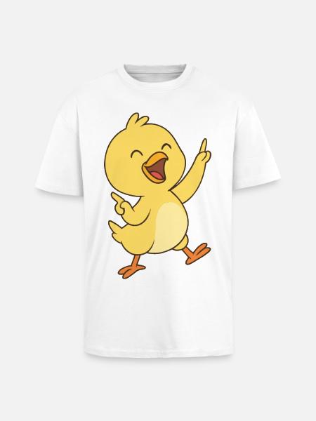 Happy Chick Dance - Unisex Oversized Heavyweight T-shirt - white