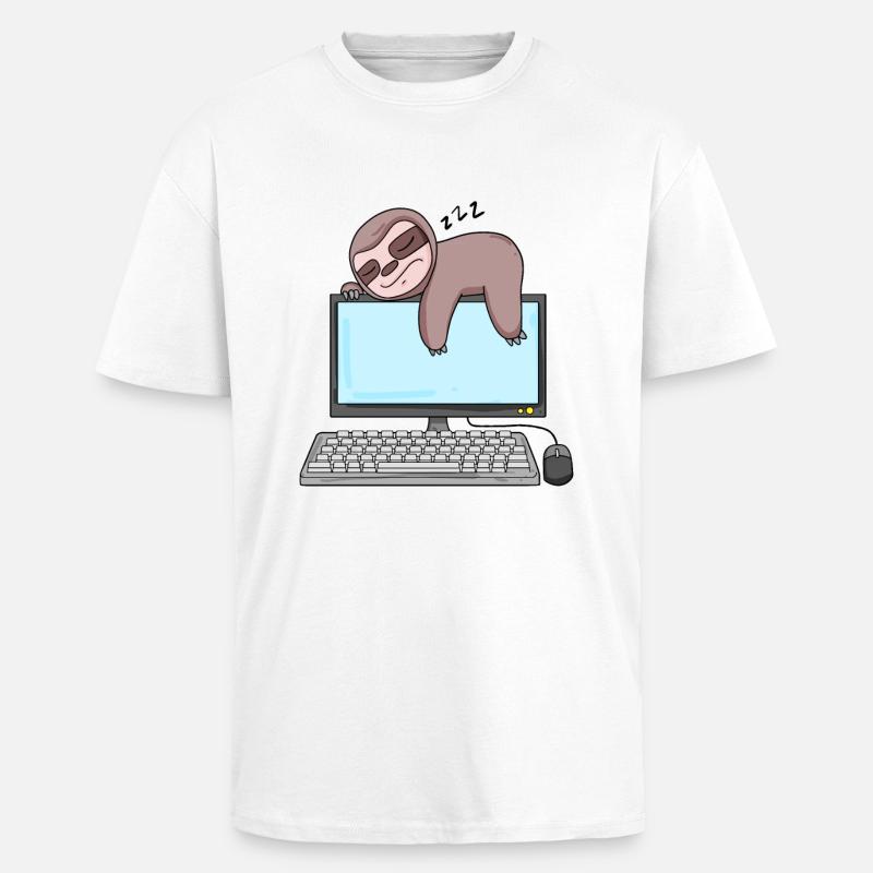 Computer Nerd Programmer Gift - Unisex Oversized Heavyweight T-shirt - white