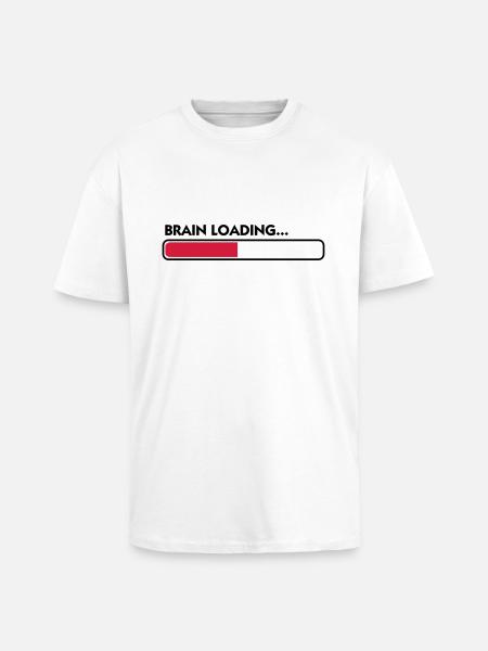 Brain loading - Unisex Oversized Heavyweight T-shirt - white