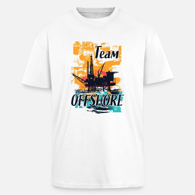 Team Offshore Life - Oversized Heavyweight Unisex T-Shirt - Weiß