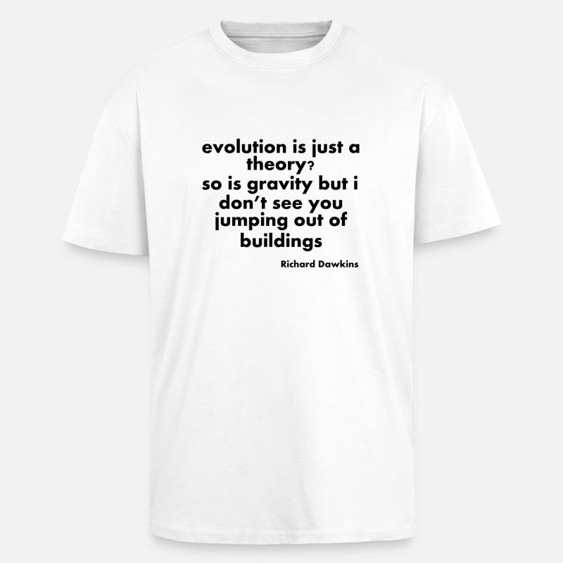 citations d'évolution - T-shirt unisexe oversize épais - blanc