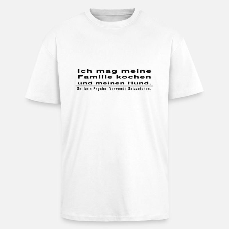 Satzzeichen - Oversized Heavyweight Unisex T-Shirt - Weiß