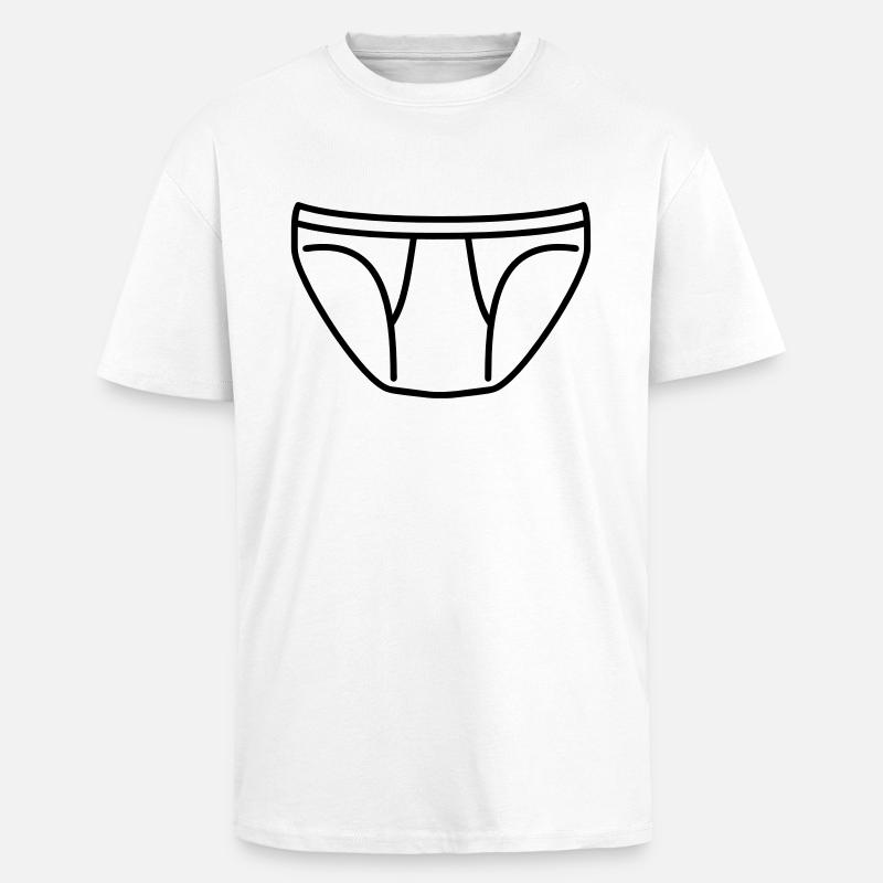 Unterhose - Oversized Heavyweight Unisex T-Shirt - Weiß