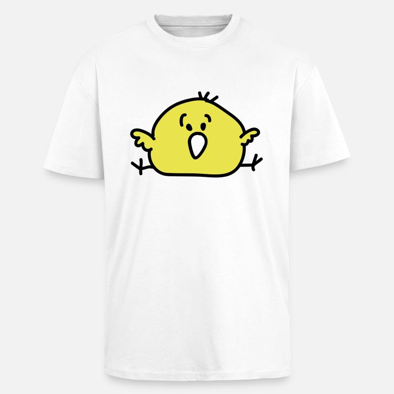 dickes Vögelchen - Oversized Heavyweight Unisex T-Shirt - Weiß