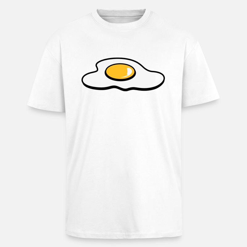 Ein Spiegelei - Oversized Heavyweight Unisex T-Shirt - Weiß