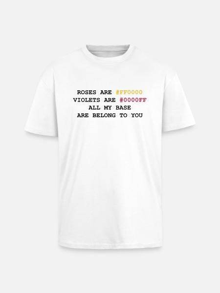 NERD HUMOR: Love letter - Unisex Oversized Heavyweight T-shirt - white