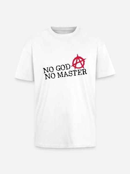 no god no master - T-shirt unisexe oversize épais - blanc