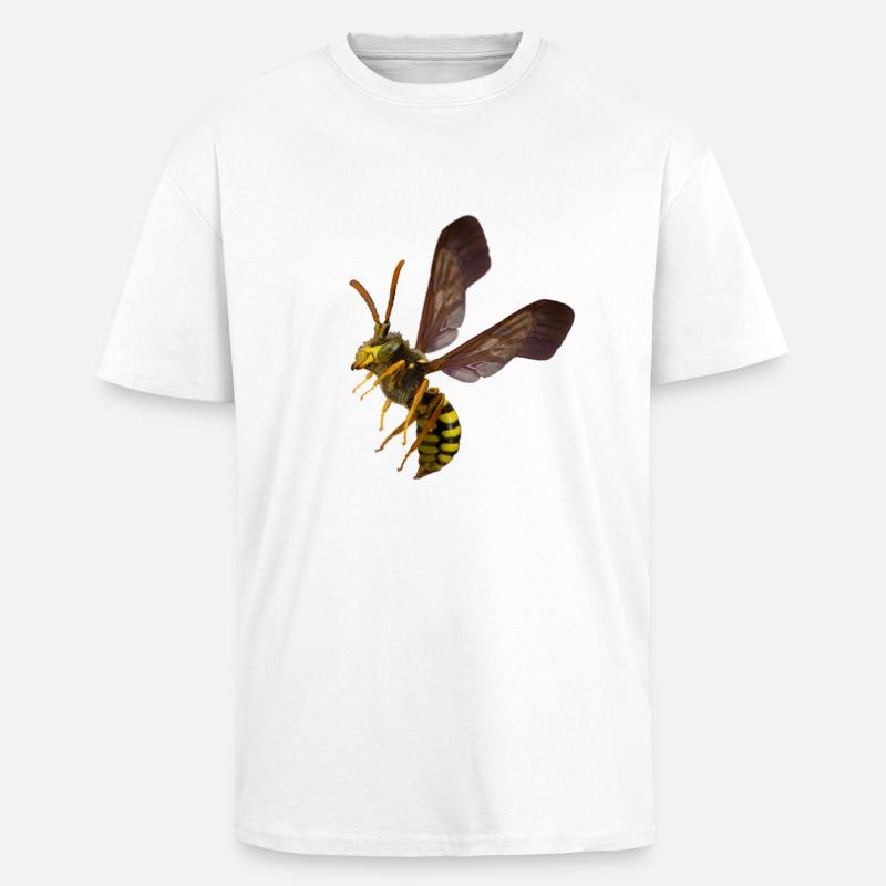 Wasp Shirt von Custom - Oversized Heavyweight Unisex T-Shirt - Weiß