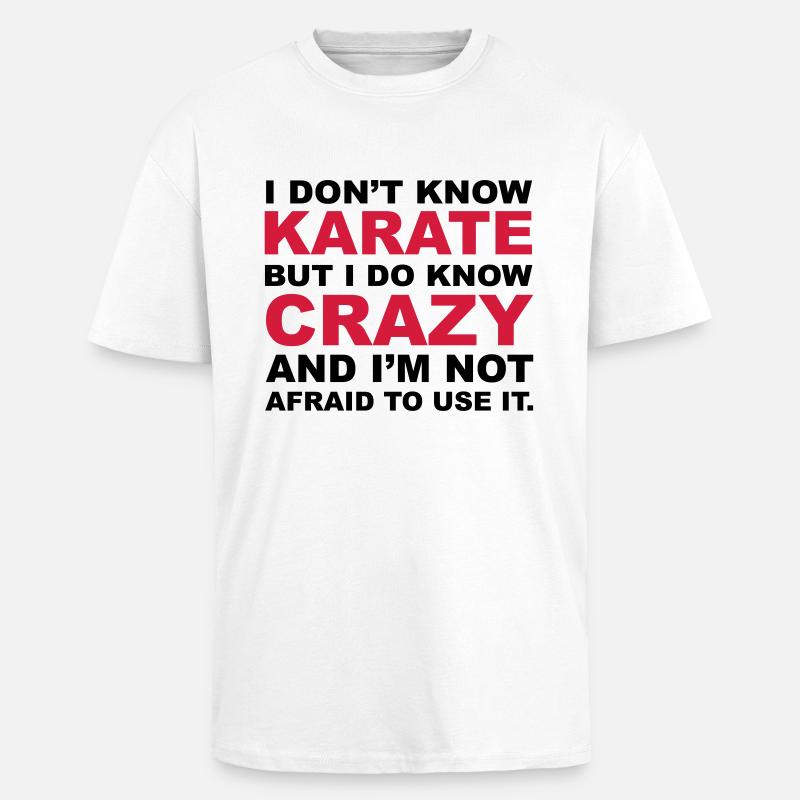 Crazy - T-shirt unisexe oversize épais - blanc