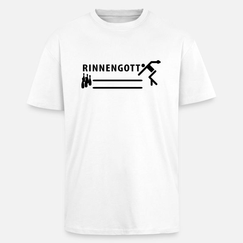 Kegeln - Rinnengott - T-shirt unisexe oversize épais - blanc