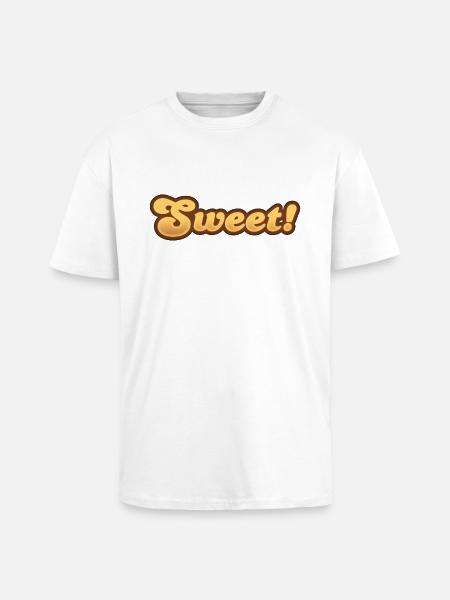 Sweet - Unisex Oversized Heavyweight T-shirt - white