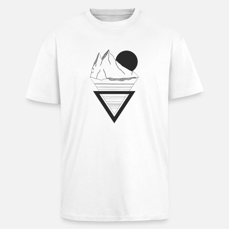 triangle - T-shirt unisexe oversize épais - blanc