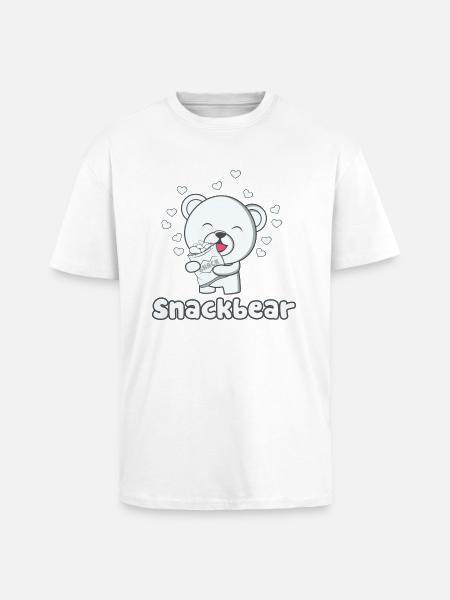 Snack bear / snack bear with heart - Unisex Oversized Heavyweight T-shirt - white