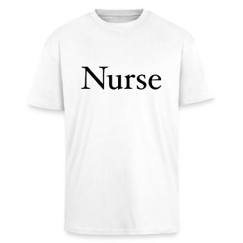 Best Nurse Ever - Infirmière - Nurse - Unisex Oversized Heavyweight T-shirt - white - Front - Alina (178cm) & Michal (187cm)