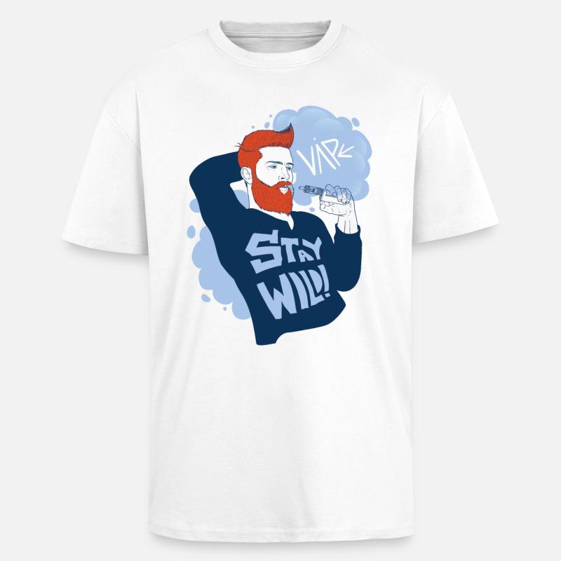 Vaperguy mit wildem Lifestyle - Oversized Heavyweight Unisex T-Shirt - Weiß