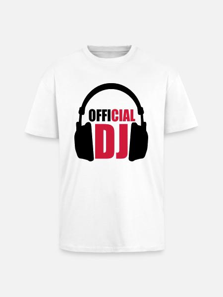 Official DJ - Unisex Oversized Heavyweight T-shirt - white