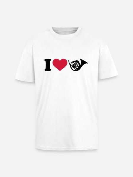 Waldhorn - Oversized Heavyweight Unisex T-Shirt - Weiß