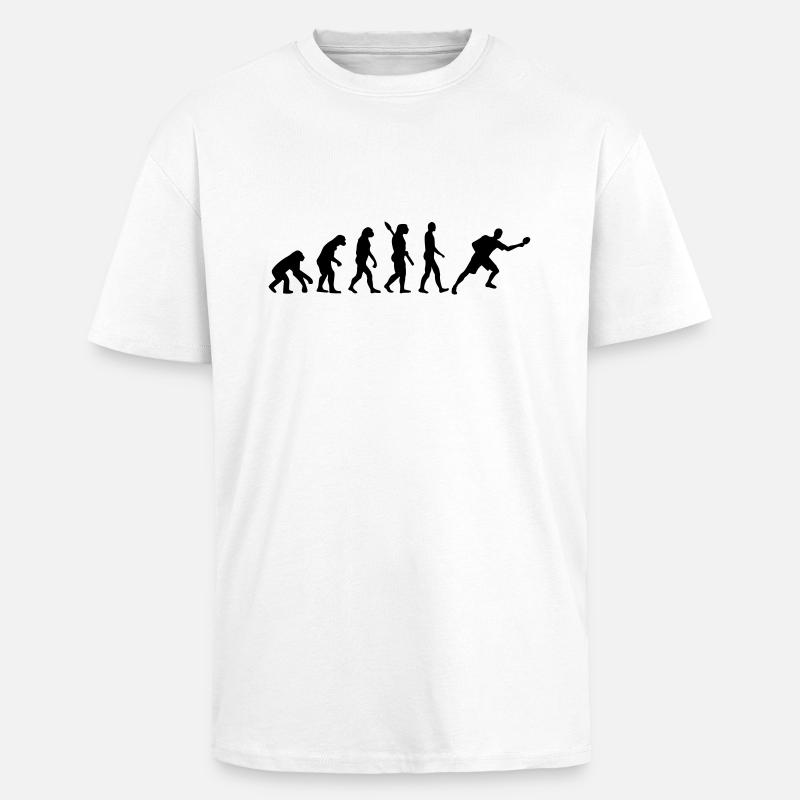 Evolution Table tennis - Unisex Oversized Heavyweight T-shirt - white