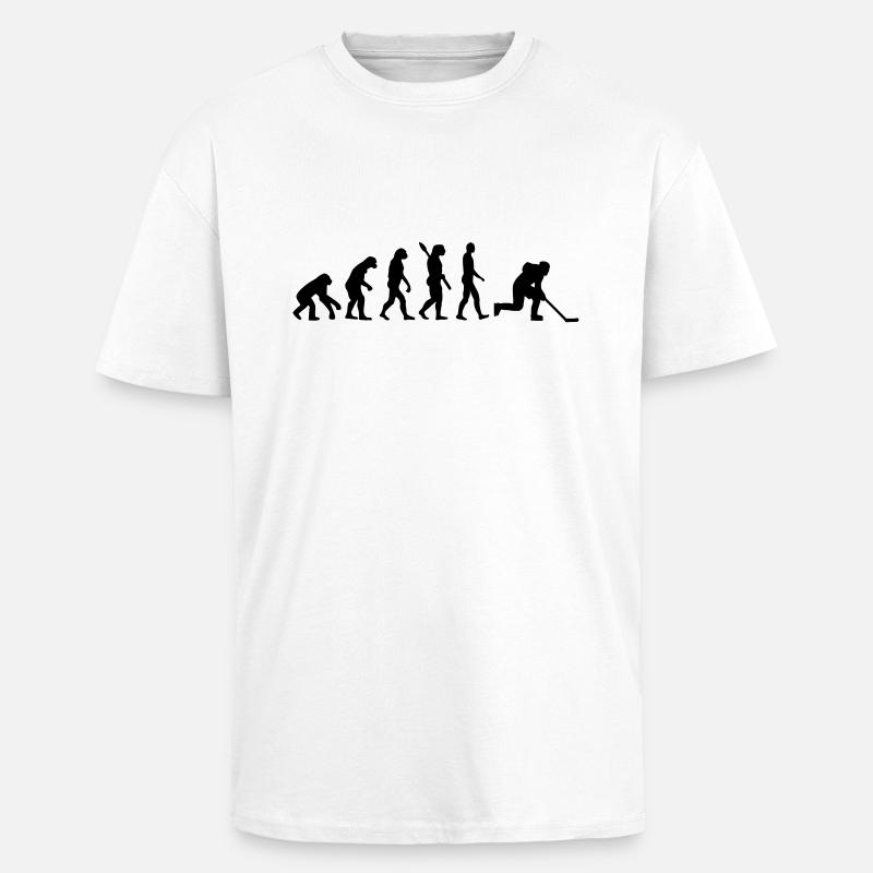 Evolution hockey - Unisex Oversized Heavyweight T-shirt - white