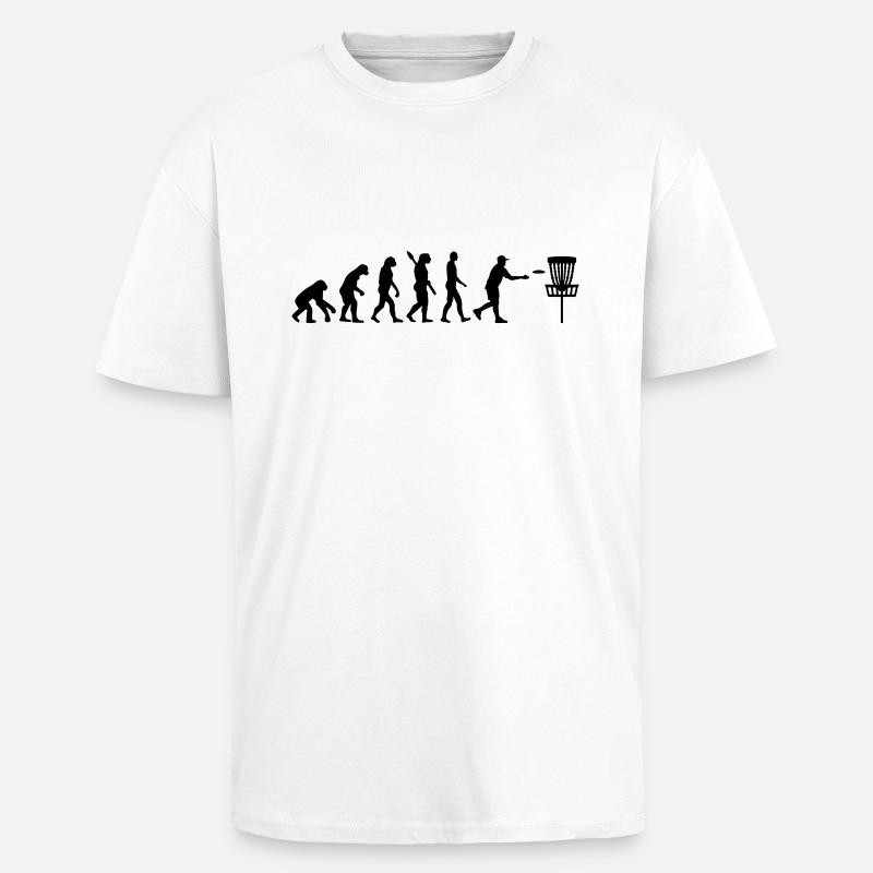 Evolution Disc Golf - Unisex Oversized Heavyweight T-shirt - white