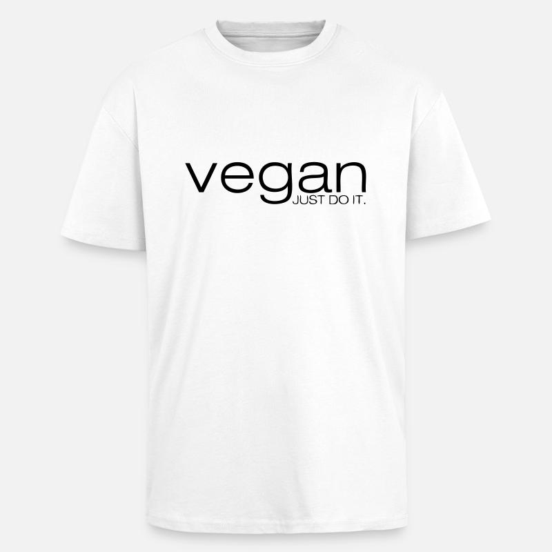 Vegan just do it - Oversized Heavyweight Unisex T-Shirt - Weiß