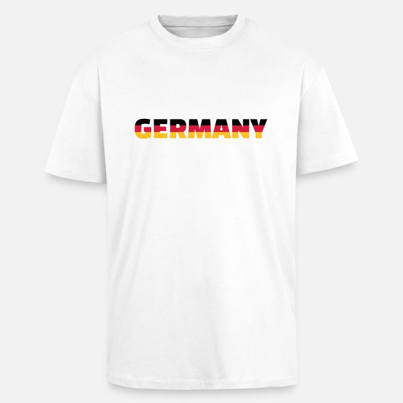 Deutschland - Oversized Heavyweight Unisex T-Shirt - Weiß