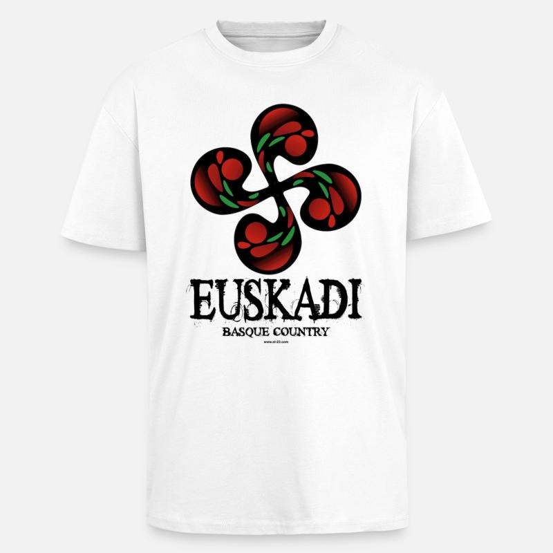 Baskische Quer - Oversized Heavyweight Unisex T-Shirt - Weiß