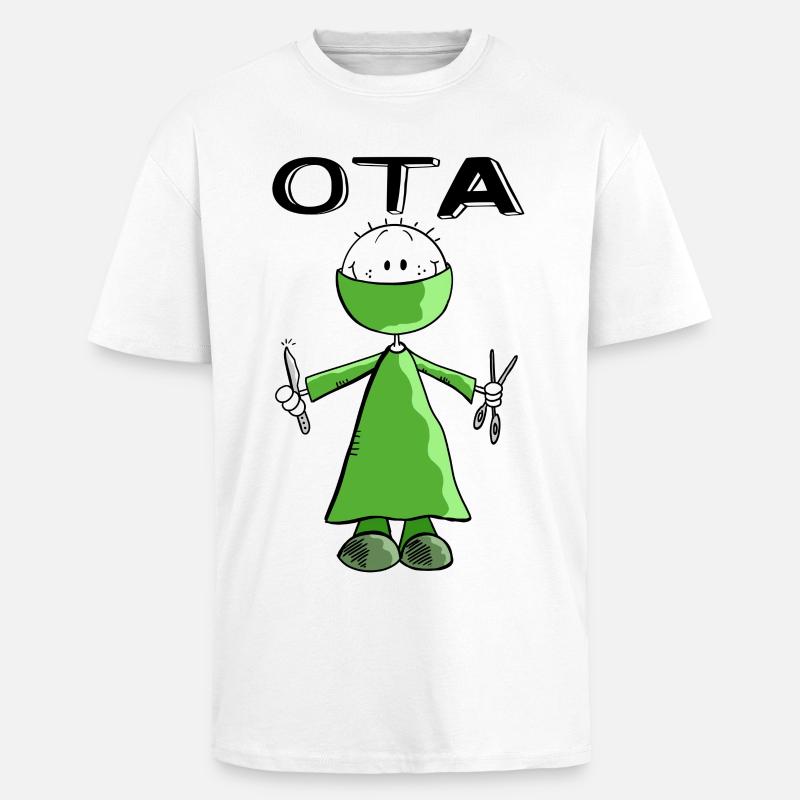 Operationstechnischer Assistent Strichmann - OTA - Oversized Heavyweight Unisex T-Shirt - Weiß