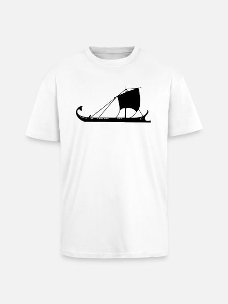 Galej Romersk galejskib Trirere græsk - Unisex oversized heavyweight t-shirt - hvid