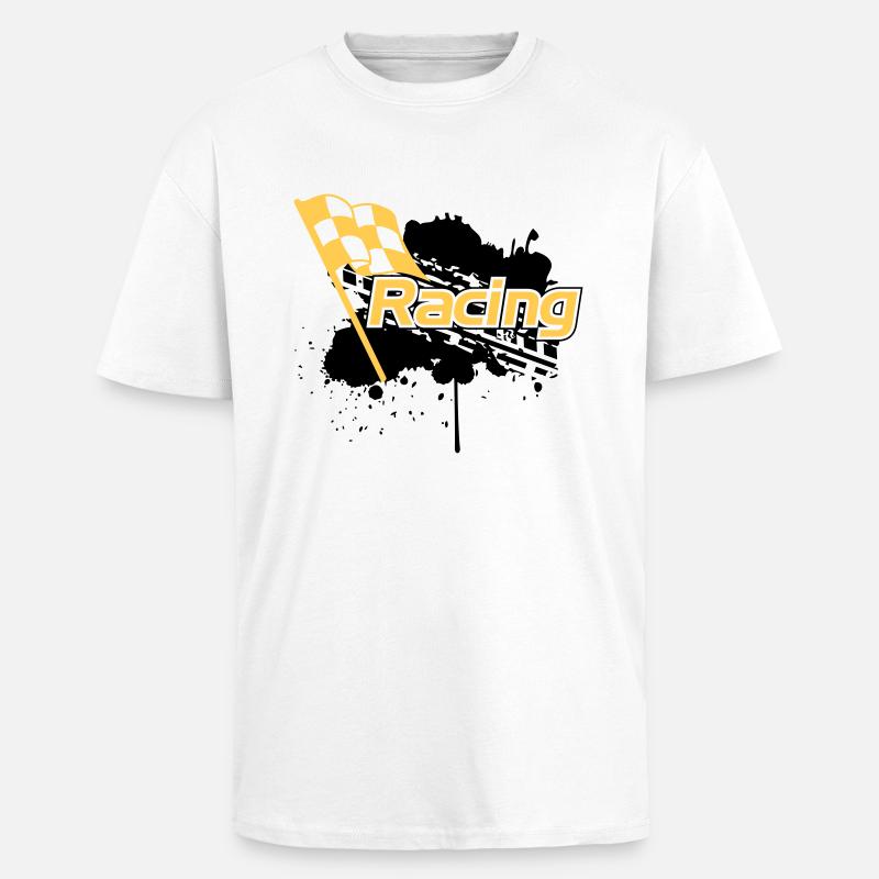 Racing - Oversized Heavyweight Unisex T-Shirt - Weiß