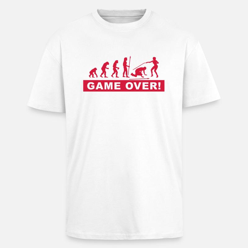 evolution_wedding4 - Oversized Heavyweight Unisex T-Shirt - Weiß