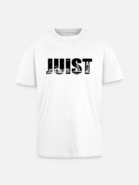 Juist Skyline - Oversized Heavyweight Unisex T-Shirt - Weiß