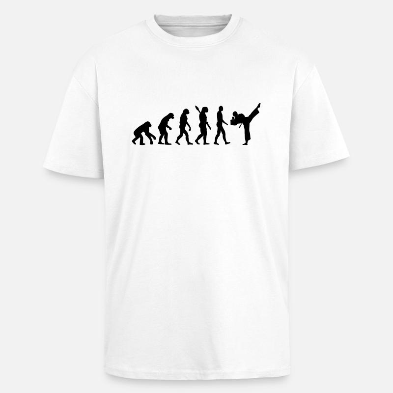Evolution Karate - Unisex Oversized Heavyweight T-shirt - white