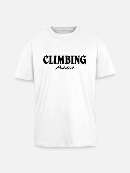 Climbing Addict - T-shirt unisexe oversize épais - blanc