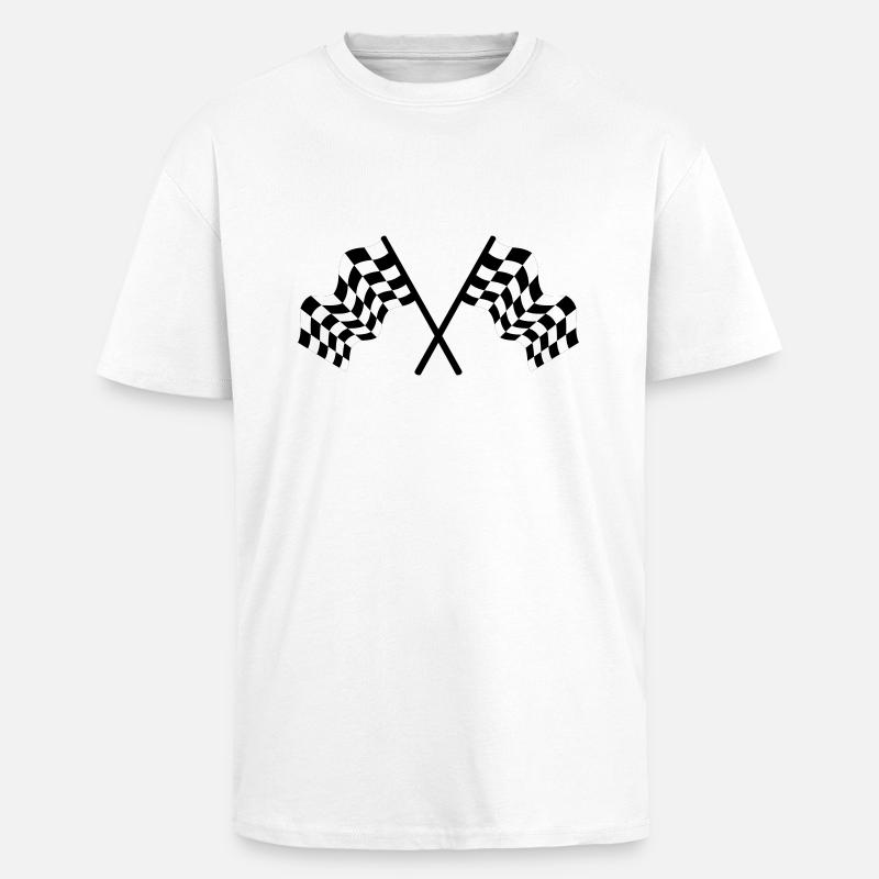 la course automobile - T-shirt unisexe oversize épais - blanc