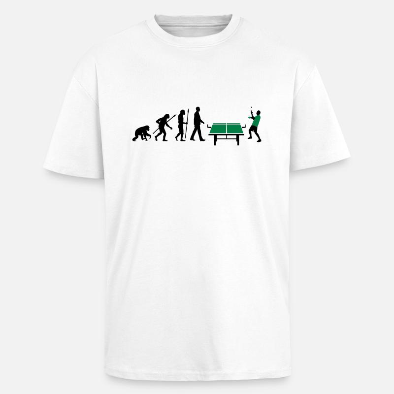 evolution_table_tennis_072012_a_2c - Unisex Oversized Heavyweight T-shirt - white