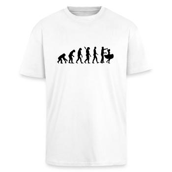 Square dance - Oversized Heavyweight Unisex T-Shirt - Weiß - Vorne - Alina (178cm) & Michal (187cm)