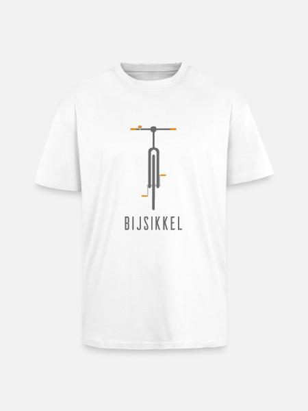 Bijsikkel - Unisex oversized T-shirt van zware kwaliteit - wit